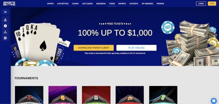 The Front end of Sportsbetting.com